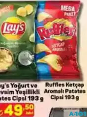RUFFLES KETÇAP AROMALI PATATES CİPSİ 193 G RUFFLES KETÇAP AROMALI PATATES CİPSİ 193 G